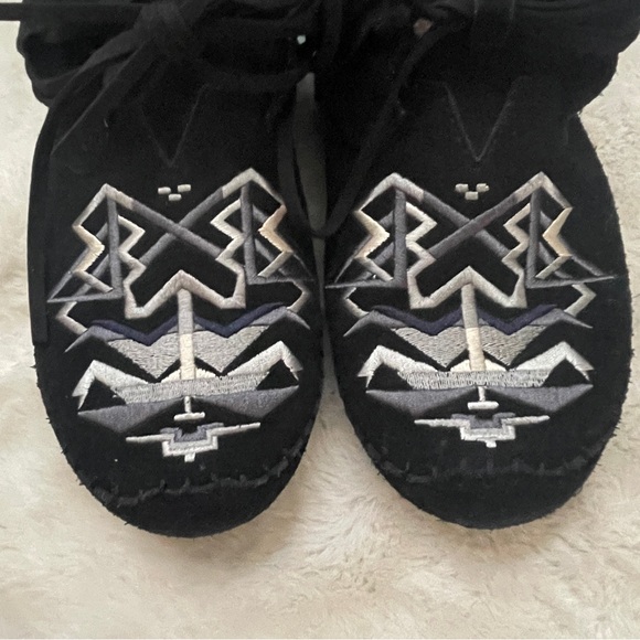Suede Embroidered Moccasins - Picture 3 of 3